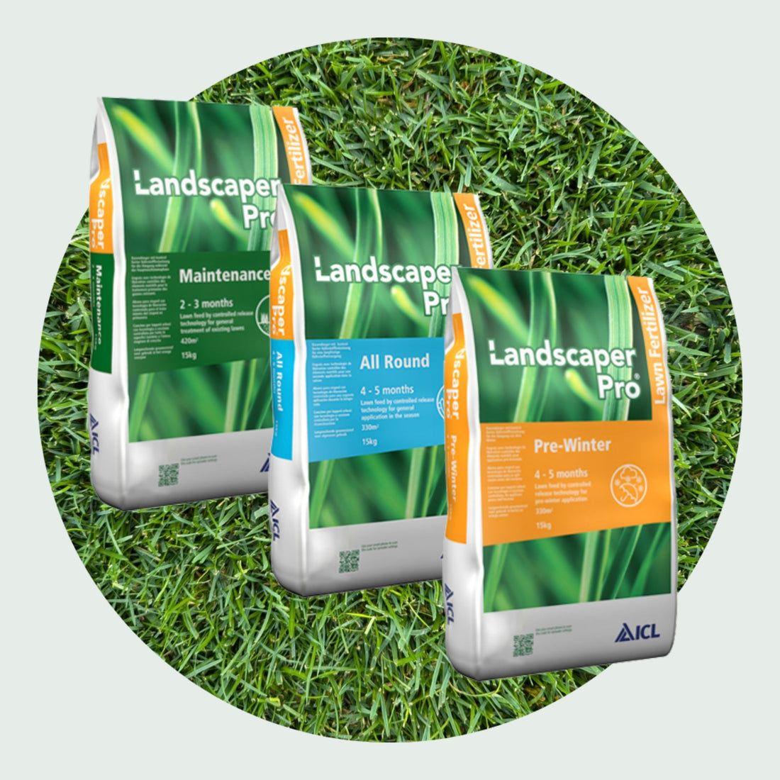 Rasendünger Jahrespaket mit 3 × 15 kg für 375 m² – Rasenpflege leicht gemacht