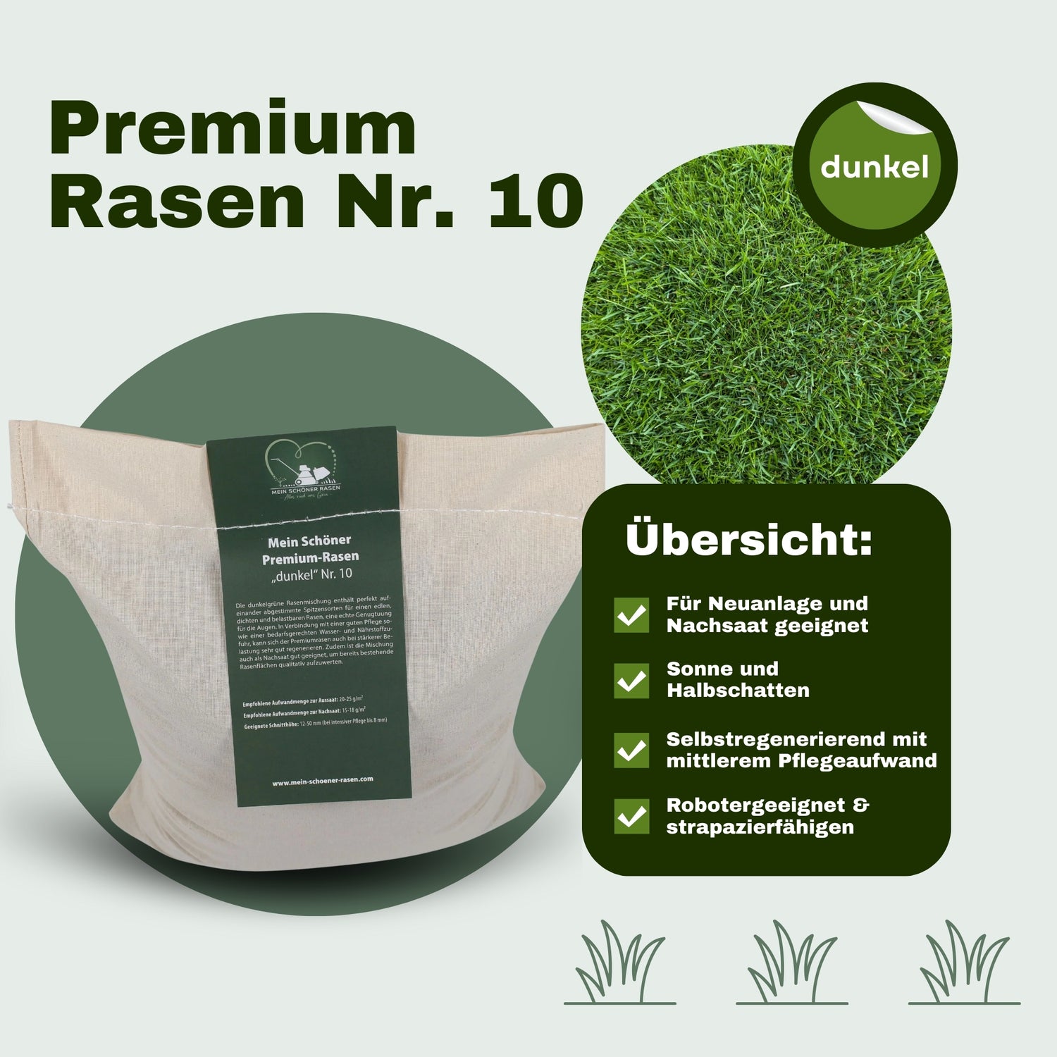 Mein Schöner Premium-Rasen „dunkel“ Nr. 10